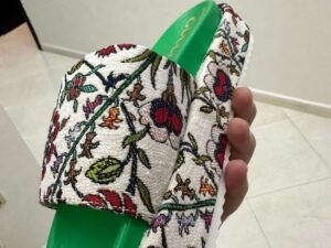 Sandale Gucci green x white